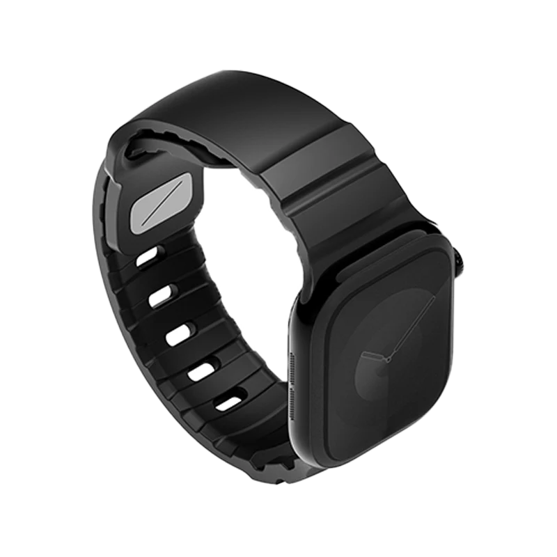 UNIQ ALTON SILICON APPLE WATCH STRAP 49/46/45/44MM - MIDNIGHT BLACK
