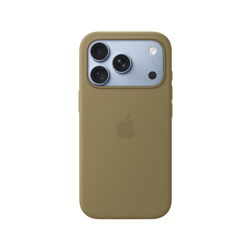 Apple iPhone 18 Pro Max Silicone Case with MagSafe - Olive - GulfStore.com