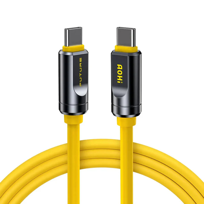 AOHI FUTURE CABLE USB 4.2 THUNDERBOLT 5.0 - YELLOW - 1 METER