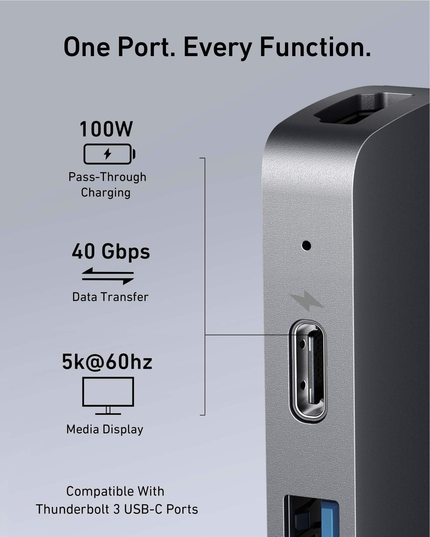 A8354HA1 Anker 547 USB-C Hub (7-in-2, for MacBook) -Silver - GulfStore.com