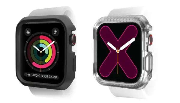 ITSKINS SPECTRUM METAL ANTIMICROBIAL 2M ANTI SHOCK PROTECTION CASE FOR APPLE WATCH 44MM- BLACK + CLEAR 2 PCS , AP44-SPMET-BLCK - GulfStore.com