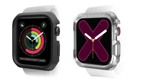 Itskins Spectrum Metal Antimicrobial 2M Anti Shock Protection Case For Apple Watch 40Mm- Space Gray + Clear 2 Pcs - GulfStore.com