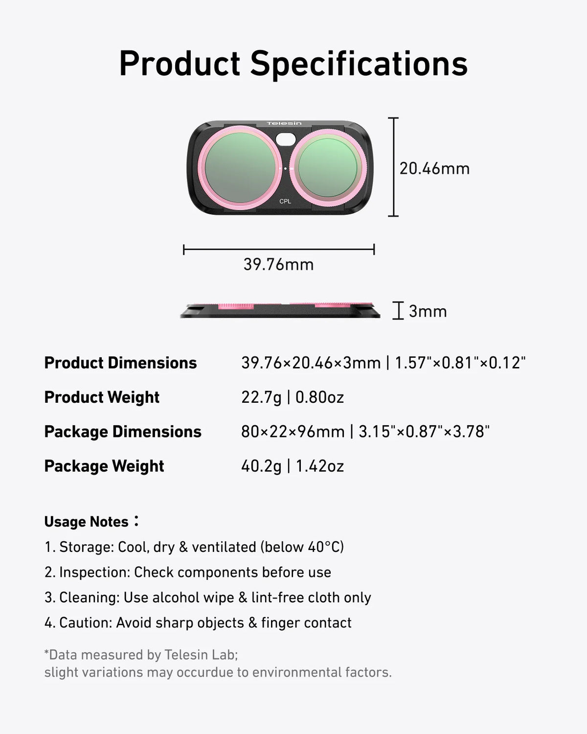 Telesin Filter (Wide-Angle) for Luna Ultra - GulfStore.com