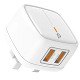 TC24UK-WH Powero+ British Dual USB 3A Adapter - GulfStore.com