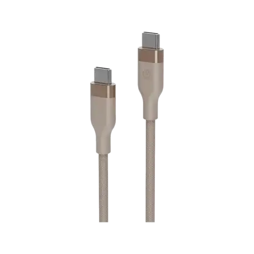 كابل هيليكس مغناطيسي من USB-C إلى USB-C، بسرعة 480 ميجابت في الثانية، وقوة 100 واط، وطول 1.5 متر - ذهبي