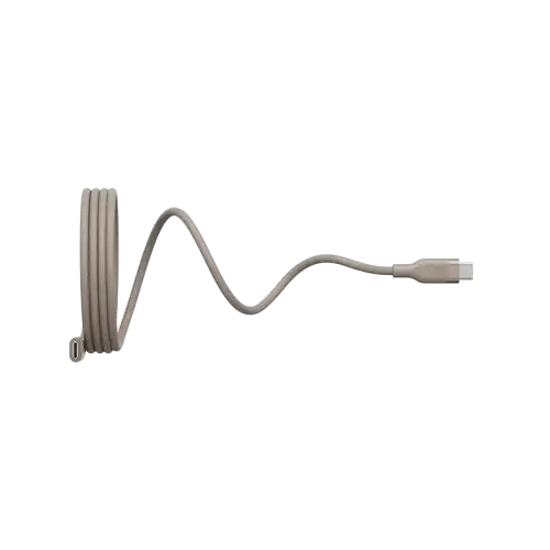 كابل هيليكس مغناطيسي من USB-C إلى USB-C، بسرعة 480 ميجابت في الثانية، وقوة 100 واط، وطول 1.5 متر - ذهبي