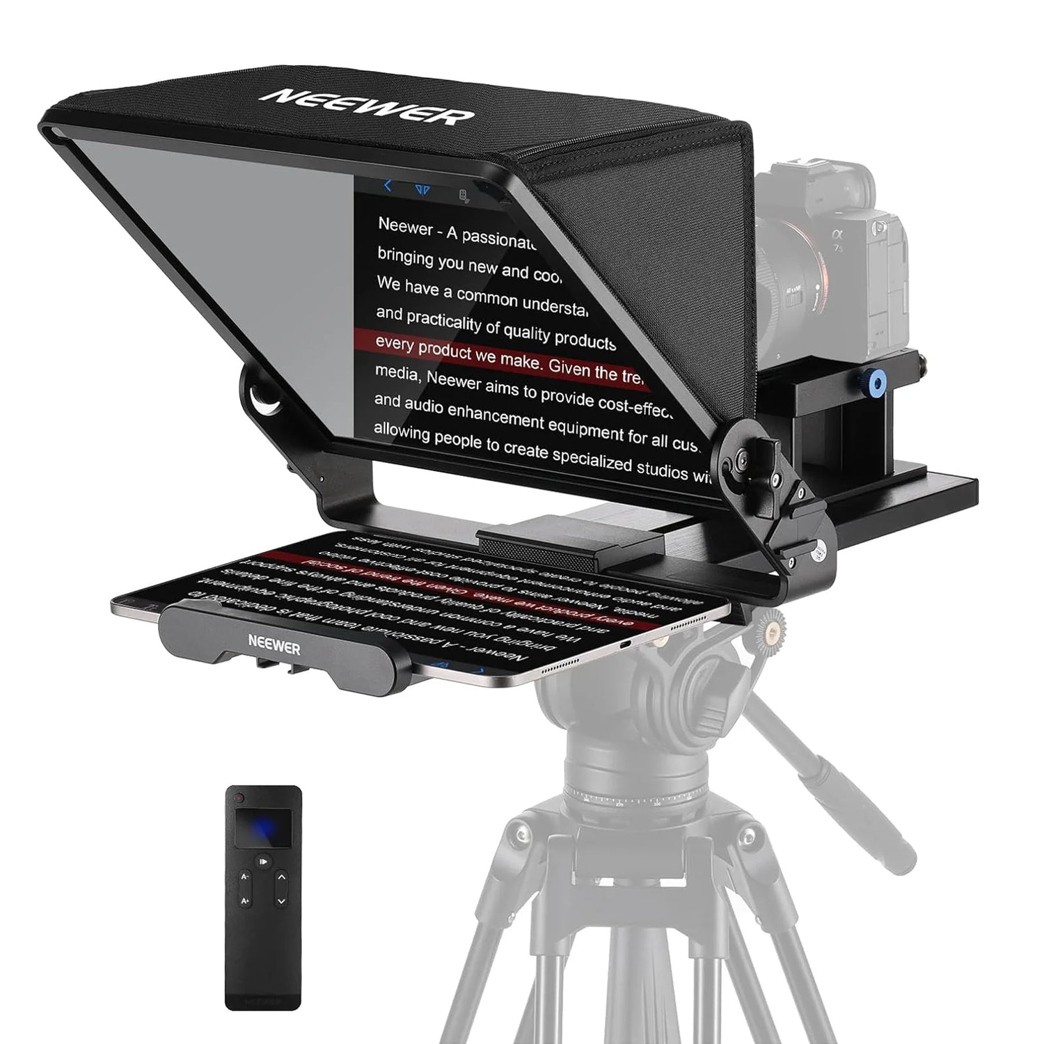 Neewer X14 III ALUMINUM ALLOY TELEPROMPTER WITH 501PL QUICK SHOE PLATE