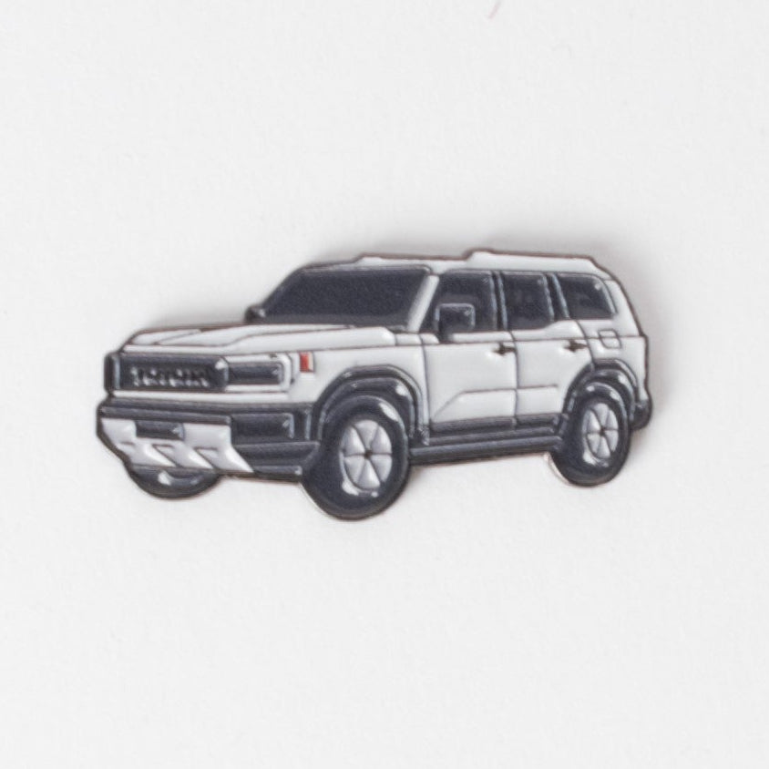 White Toyota Prado Sticker