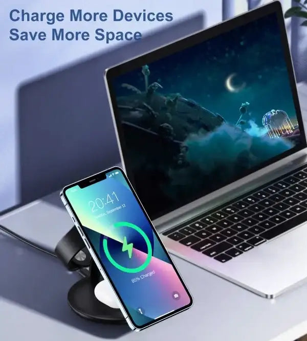 Choetech 3 IN 1 Magsafe charger T587-F - Black - GulfStore.com