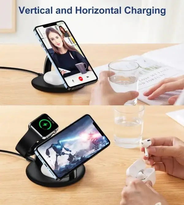 Choetech 3 IN 1 Magsafe charger T587-F - Black - GulfStore.com