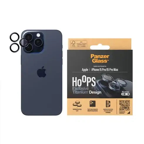 310103852 , PanzerGlass iPhone 15 Pro/ 15 Pro Max Hoops Blue Titanium - 1199 - GulfStore.com