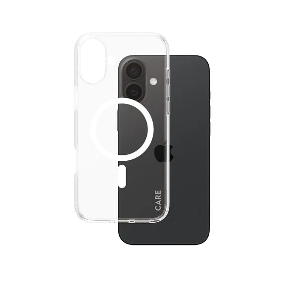 CARE™ by PanzerGlass® Urban Combat Case Transparent w. White MagSafe iPhone 16 Plus