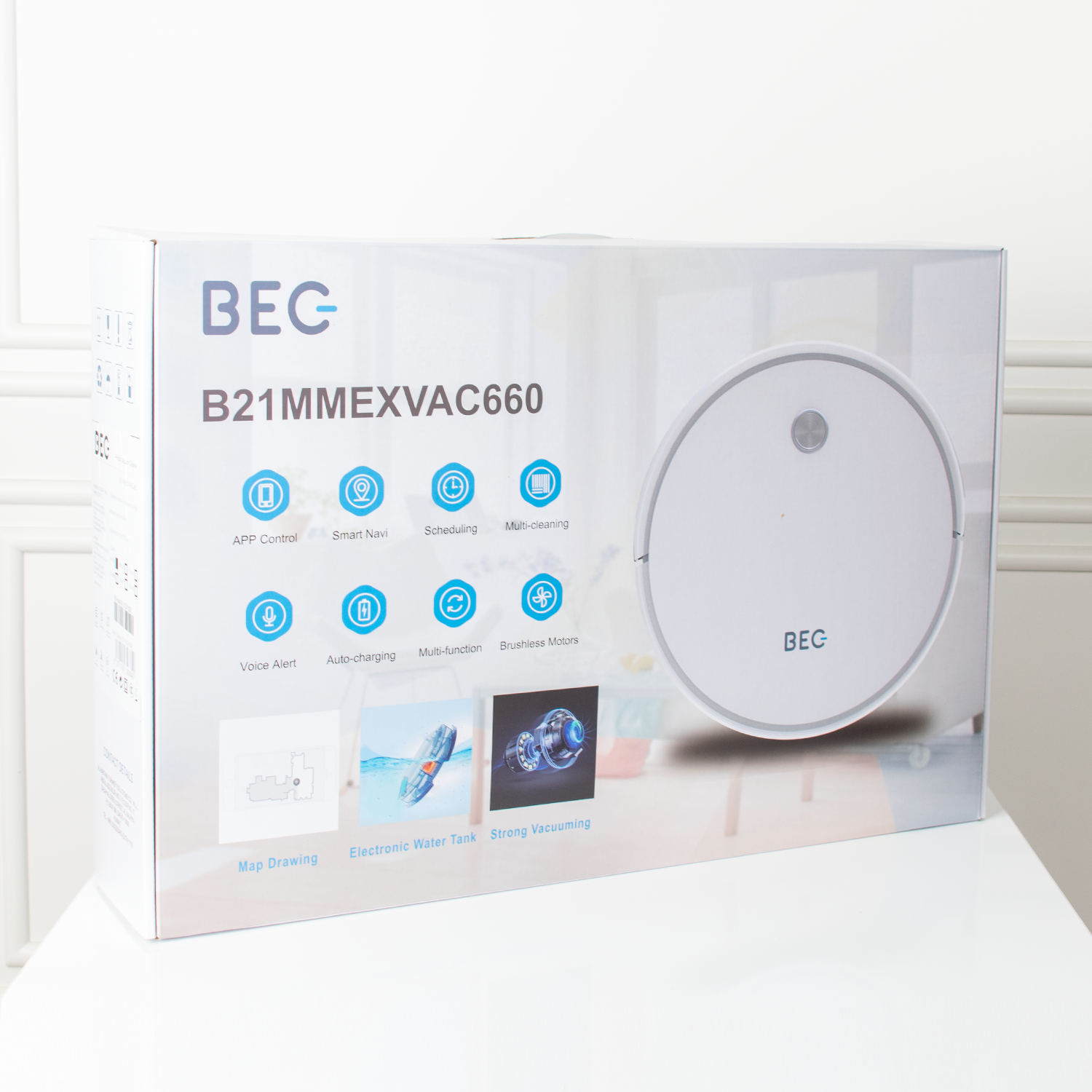 BEC Robot Vacuum Cleaner - White B21MMEXVAC660