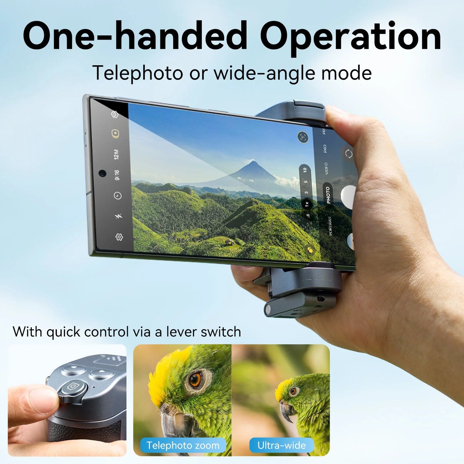 Telesin Versatile Selfie Grip for Phones
(Compatible with Android, iOS, and HarmonyOS)