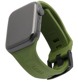 UAG | 191488117272 | UAG Apple Watch 45mm/44mm/42mm/Ultra Silicone Scout Strap | Olive