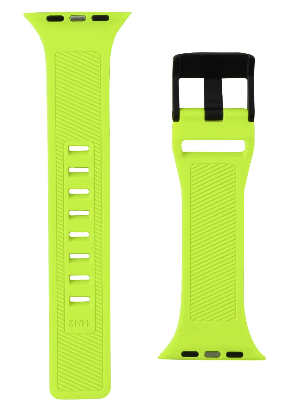 UAG | 191488117575 | UAG Apple Watch 45mm/44mm/42mm/Ultra Silicone Scout Strap | Billie Neon Green