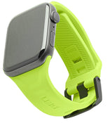 UAG | 191488117575 | UAG Apple Watch 45mm/44mm/42mm/Ultra Silicone Scout Strap | Billie Neon Green