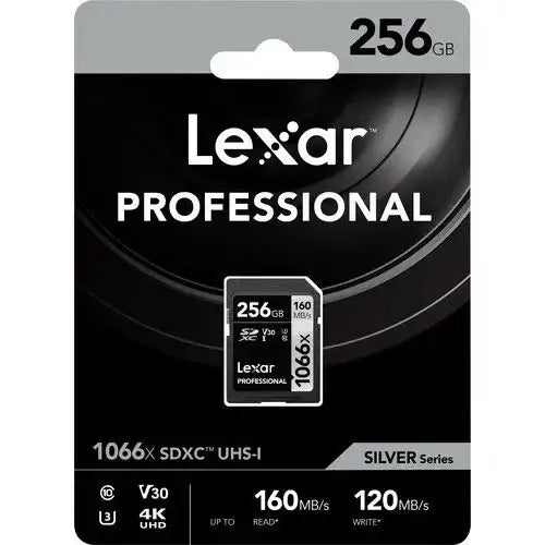 256GB Lexar® Professional SILVER PLUS microSDXC™ UHS-I cards, up to 205MB/s read 150MB/s write C10 V30 U3 - GulfStore.com