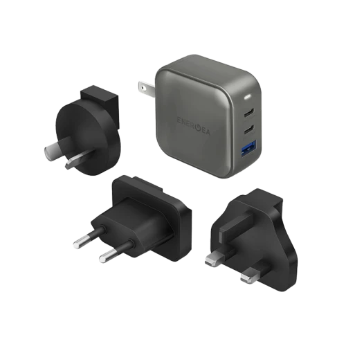 CHR-TW-GAN66 | ENERGEA Travelworld Gan66 | 2C1A Pd/Pps/Qc3.0 Wall Charger | 66W (Us+Uk+Eu+Au) - Gun Eol - GulfStore.com
