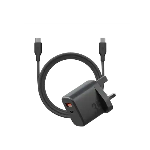 BAZIC GOPORT VELOX BUNDLE- 1C1A CHARGER 35W(UK) WITH WEAVE CABLE - TRUFFLE - GulfStore.com