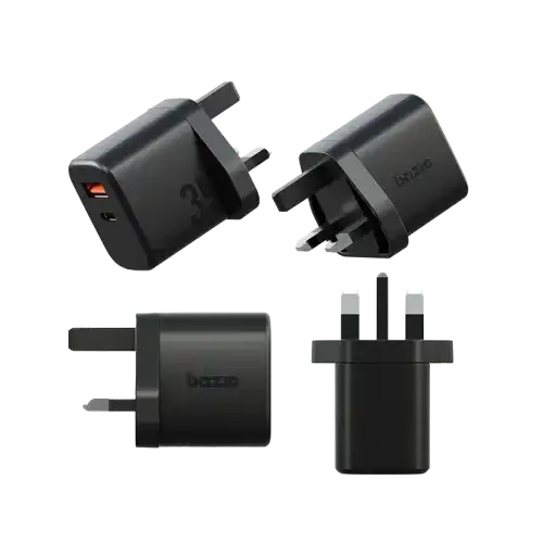 BAZIC GOPORT VELOX BUNDLE- 1C1A CHARGER 35W(UK) WITH WEAVE CABLE - TRUFFLE - GulfStore.com