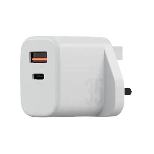 BAZIC GOPORT VELOX BUNDLE- 1C1A CHARGER 35W(UK) WITH WEAVE CABLE - VANILLA - GulfStore.com