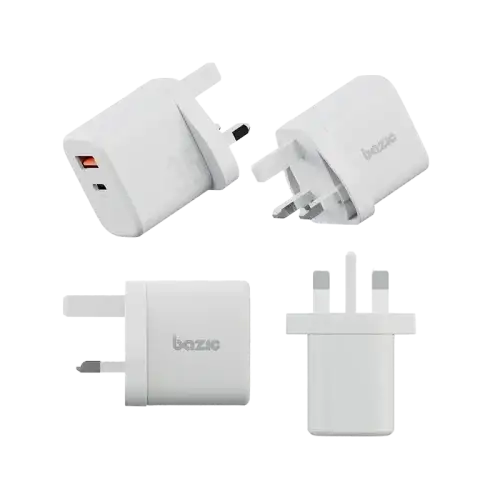 BAZIC GOPORT VELOX BUNDLE- 1C1A CHARGER 35W(UK) WITH WEAVE CABLE - VANILLA - GulfStore.com