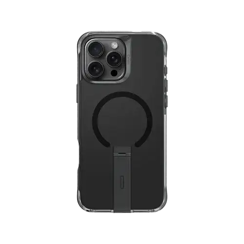 UNIQ HYBRID IPHONE 16 PRO (2024) 6.9 MAGCLICK CHARGING ELEVA WITH VERTICAL STAND - CARBON (BLACK) - GulfStore.com