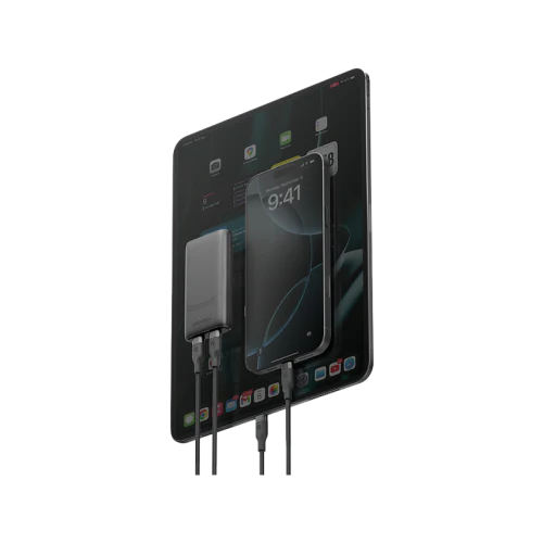 TW-EDGE65-GUN | ENERGEA Travelworld Edge 65 | 2C Pd/Pps/Qc3.0 Wall Charger | 65W (Us+Uk+Eu) - Gun - GulfStore.com