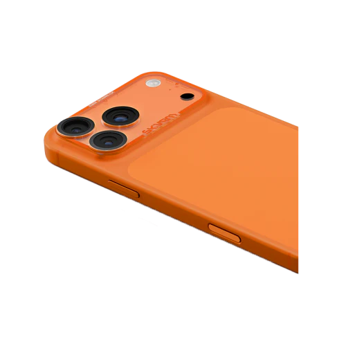 SK-IP17PM-LENS-MGMA-ORG | SKINARMA IPHONE 17 PRO MAX FULL MATTE CAMERA LENS PROTECTOR | Tempered Glass + PC | ORANGE