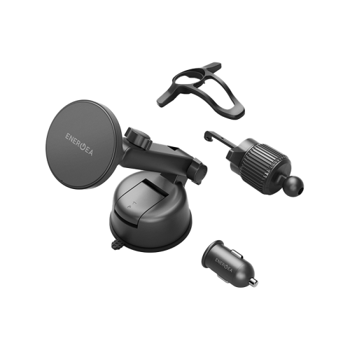 MAG-DRVKIT-GUN | ENERGEA Magdrive Kit | Wireless Car Charger | Windscreen/Airvent With 30W Charger | Gunmetal - GulfStore.com