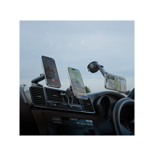 MAG-DRVKIT-GUN | ENERGEA Magdrive Kit | Wireless Car Charger | Windscreen/Airvent With 30W Charger | Gunmetal - GulfStore.com