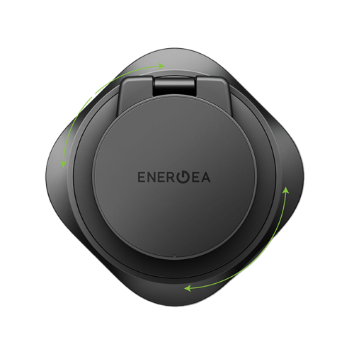 AM-GYRO-GUN | ENERGEA Alumag Gyro | 360 Rotating Base 3In1 Foldable Qi2.2 Aluminium Wireless Charger 25W | Gunmetal - GulfStore.com