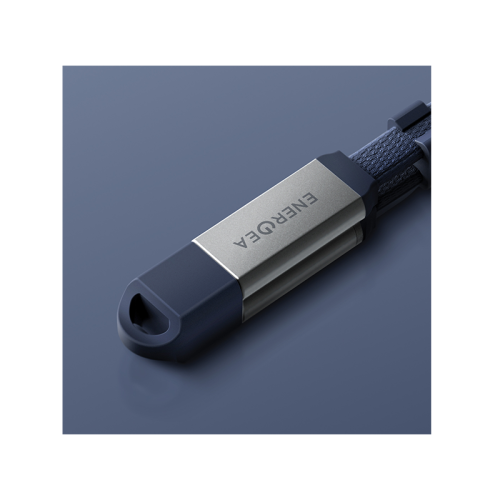 CBL-SHTHTRV-BLU120 | ENERGEA Sheath Travel | 2-In-1 USB-C To USB-C + USB-A 480 Mbps With 60W | Cable | 1.2M | Blue - GulfStore.com