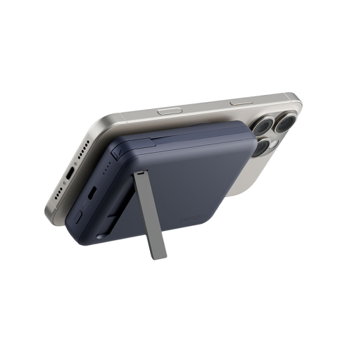 MP-PROPLUS-BLU | ENERGEA Magpac Pro Plus | Magsafe 10000Mah Power Bank Built-In USB-C Cable With Built In Stand | Blue