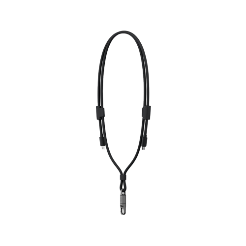 CBL-LASS-BLK150 | ENERGEA Lasso Lanyard | USB-C To USB-C Cable 480Mbps 240W With Lanyard Card | 1.5M | Black