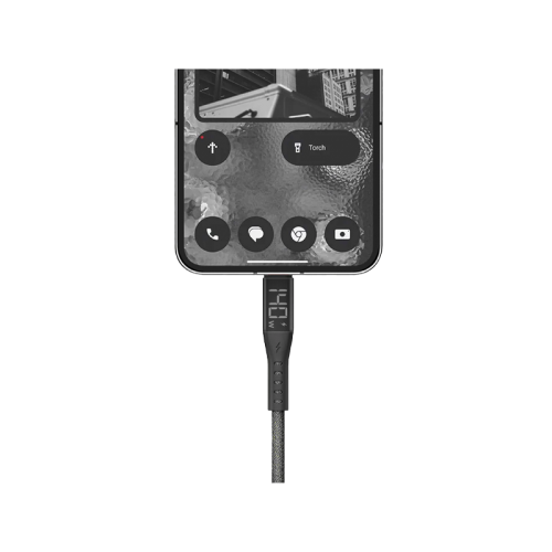 CBL-DFLCL-BLK150M | ENERGEA Flow | USB-C To L Mfi Display Cable 480Mbps With Mct | 1.5M | Black - GulfStore.com