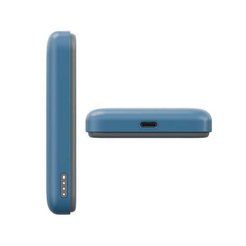 GPW-SNAP5K-BLU | بازك غو باور سناب 5K | باور بانك لاسلكي 3 في 1 سعة 5000 مللي أمبير في الساعة مع شاحن ساعة أبل | بابل جم