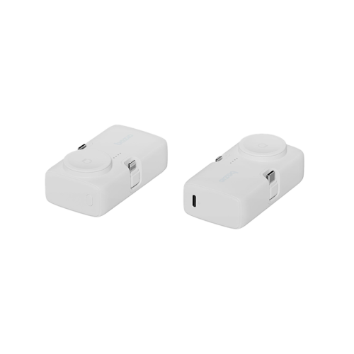 GPW-KODA-WHT | Bazic Gopower Koda | 2-In-1 5000Mah Foldable USB-C / Lightning Pin Powerbank With Apple Watch Charger | Vanilla - GulfStore.com
