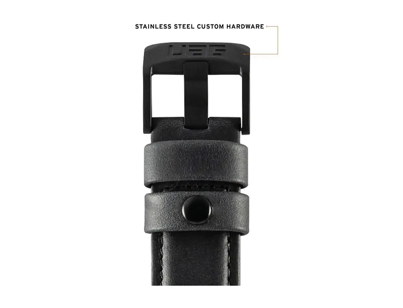 UAG Active Straps Leather Band for Apple Watch 42/44mm - Black - GulfStore.com