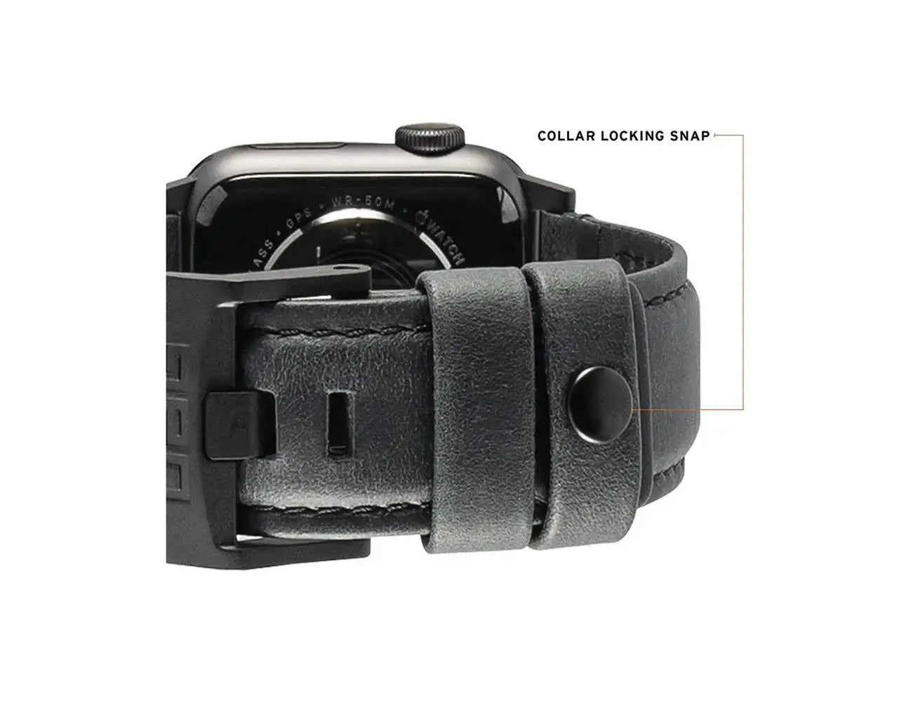 UAG Active Straps Leather Band for Apple Watch 42/44mm - Black - GulfStore.com