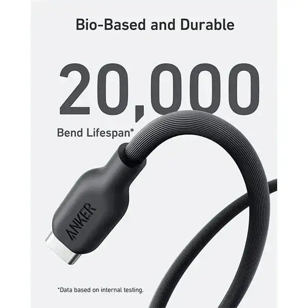 Anker 544 USB-C to USB-C Cable 140W (Bio-Based) (0.9m/3ft) -Black - GulfStore.com