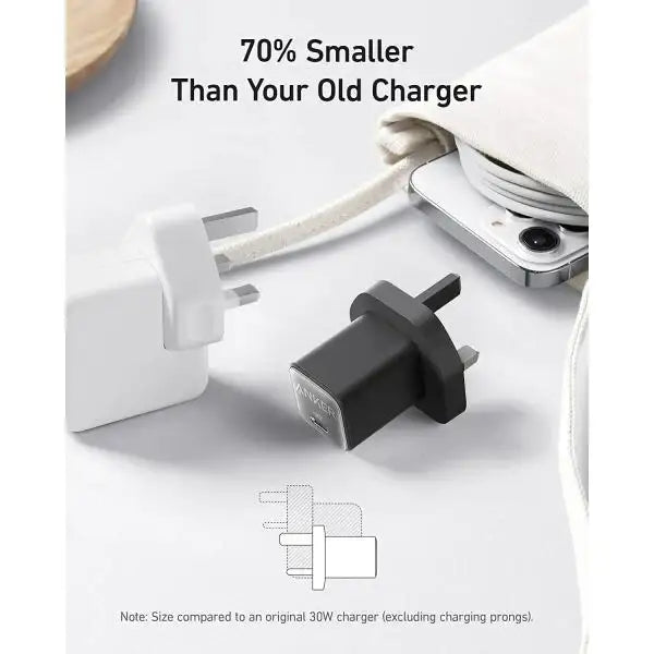 Anker Charger (Nano 3, 30W) - Black - GulfStore.com