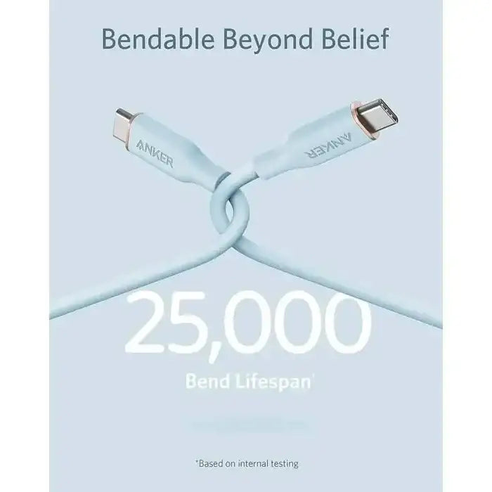 Anker 544 USB-C TO USB-C CABLE 140W(BIO-BASED)(0.9/3FT)A80F1H31 - BLUE - GulfStore.com