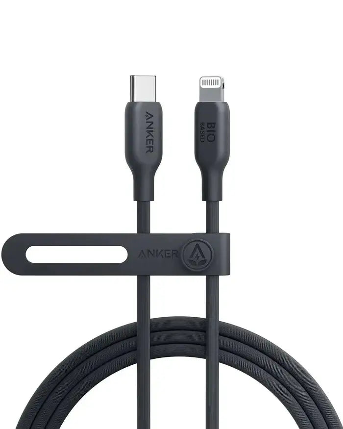 Anker 542 USB-C to Lightning Cable (Bio-Based) (1.8m/6ft) A80B2H11 - Black - GulfStore.com