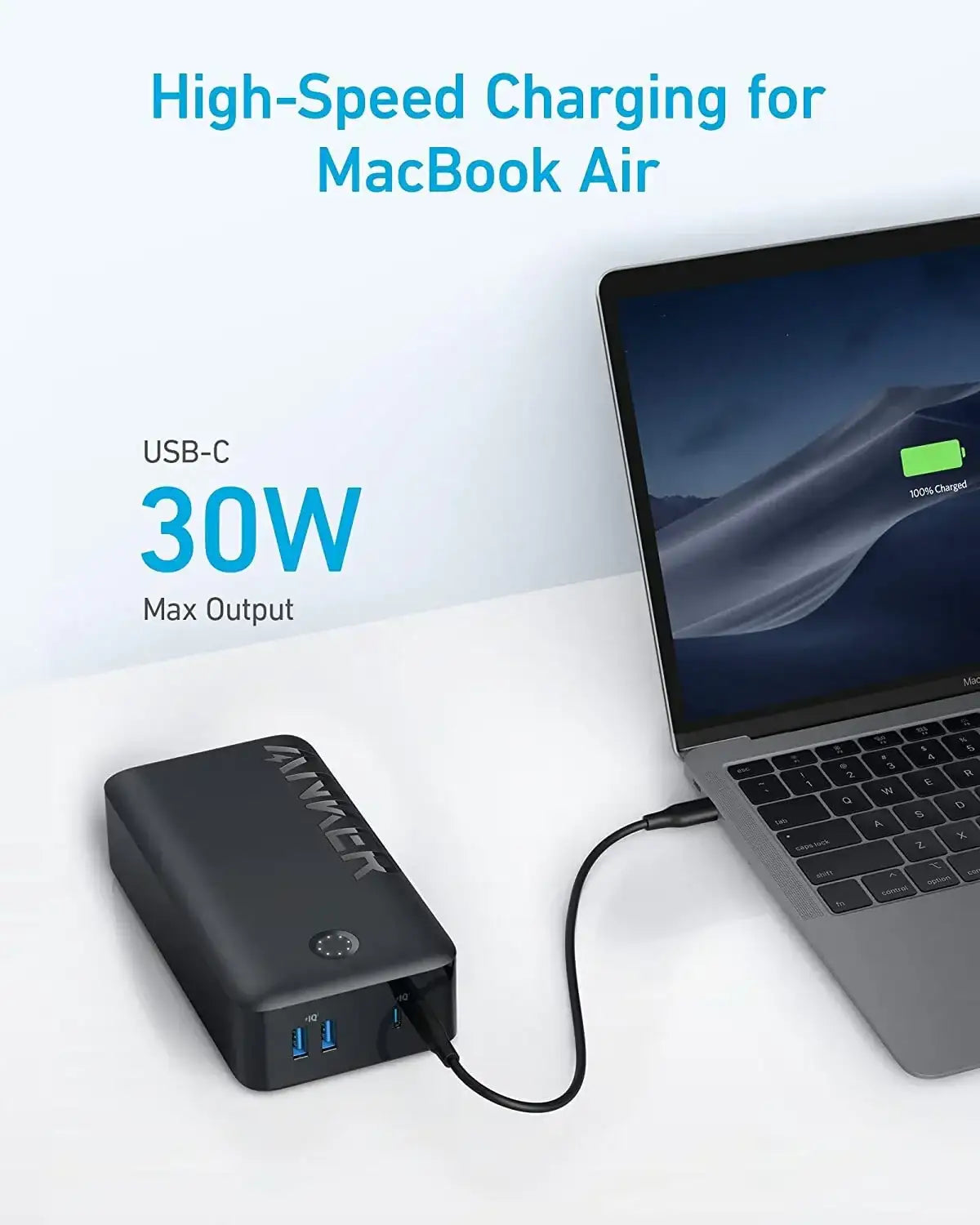 Anker Power Bank (PowerCore 40K) 30W PD - Black - GulfStore.com