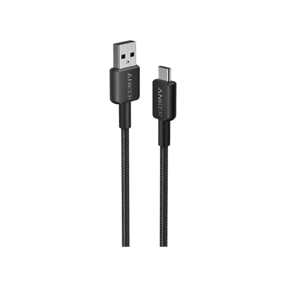 Anker 322 USB-A to USB-C Cable Braided (0.9m/3ft) A81H5H11 - Black - GulfStore.com