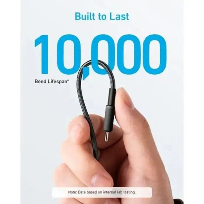 Anker 322 USB-A to USB-C Cable Braided (1.8m/6ft) A81H6H11 - Black - GulfStore.com