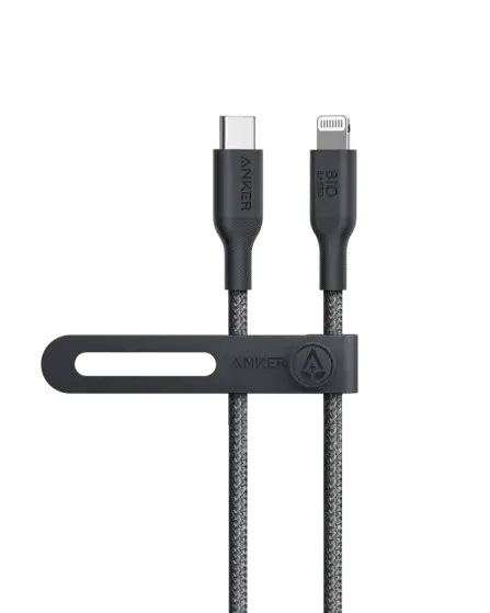 Anker 542 USB-C to Lightning Cable (Bio-Nylon) (1.8m/6ft) - Black A80B6H11 - GulfStore.com