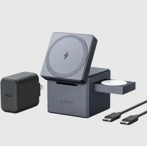 Anker 3-in-1 Cube with MagSafe -Gray Y1811KA1 - GulfStore.com